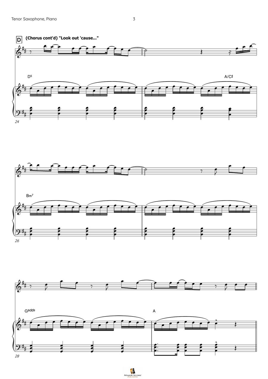 This Is Me Tenor Saxophone scores gallery preview page 4