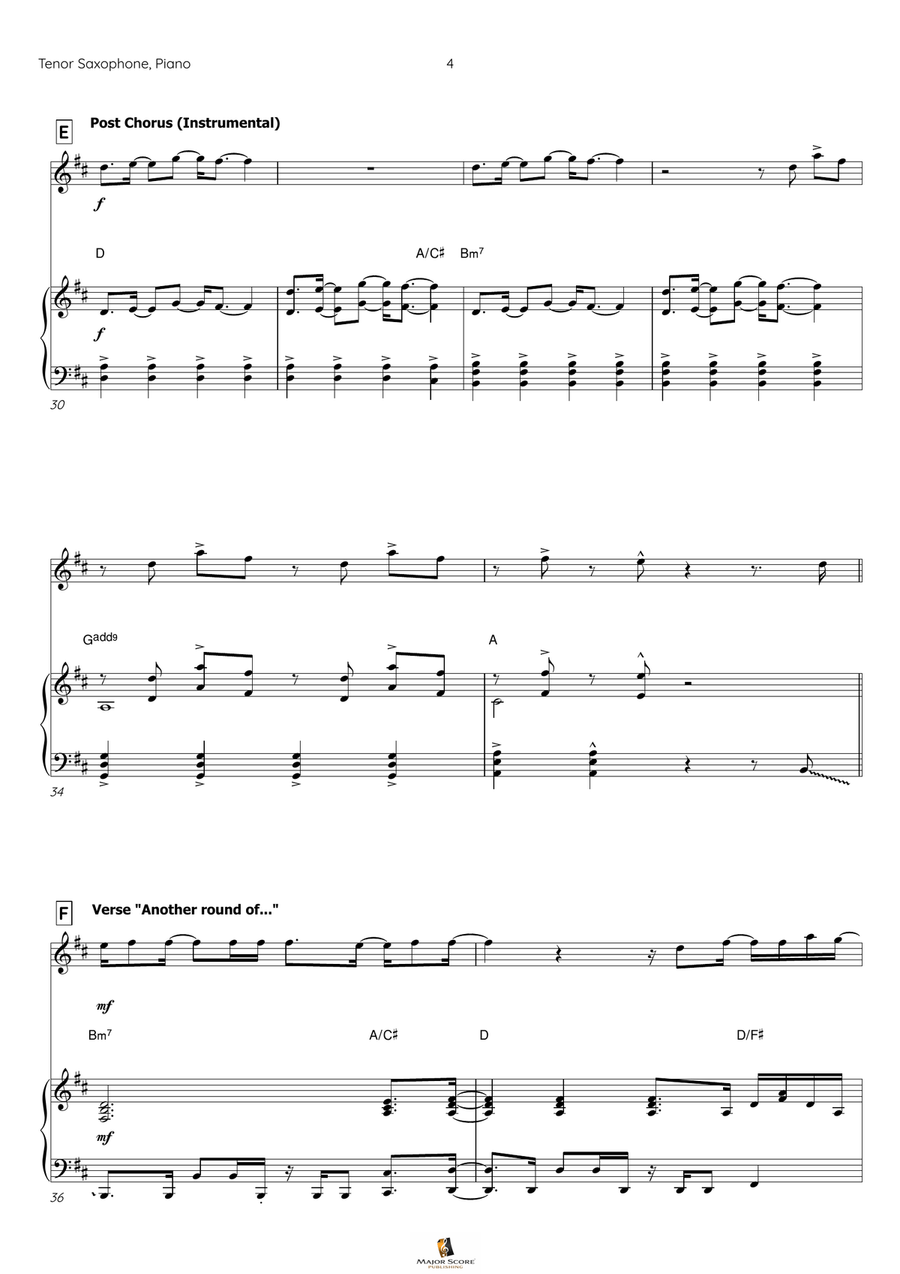 This Is Me Tenor Saxophone scores gallery preview page 5