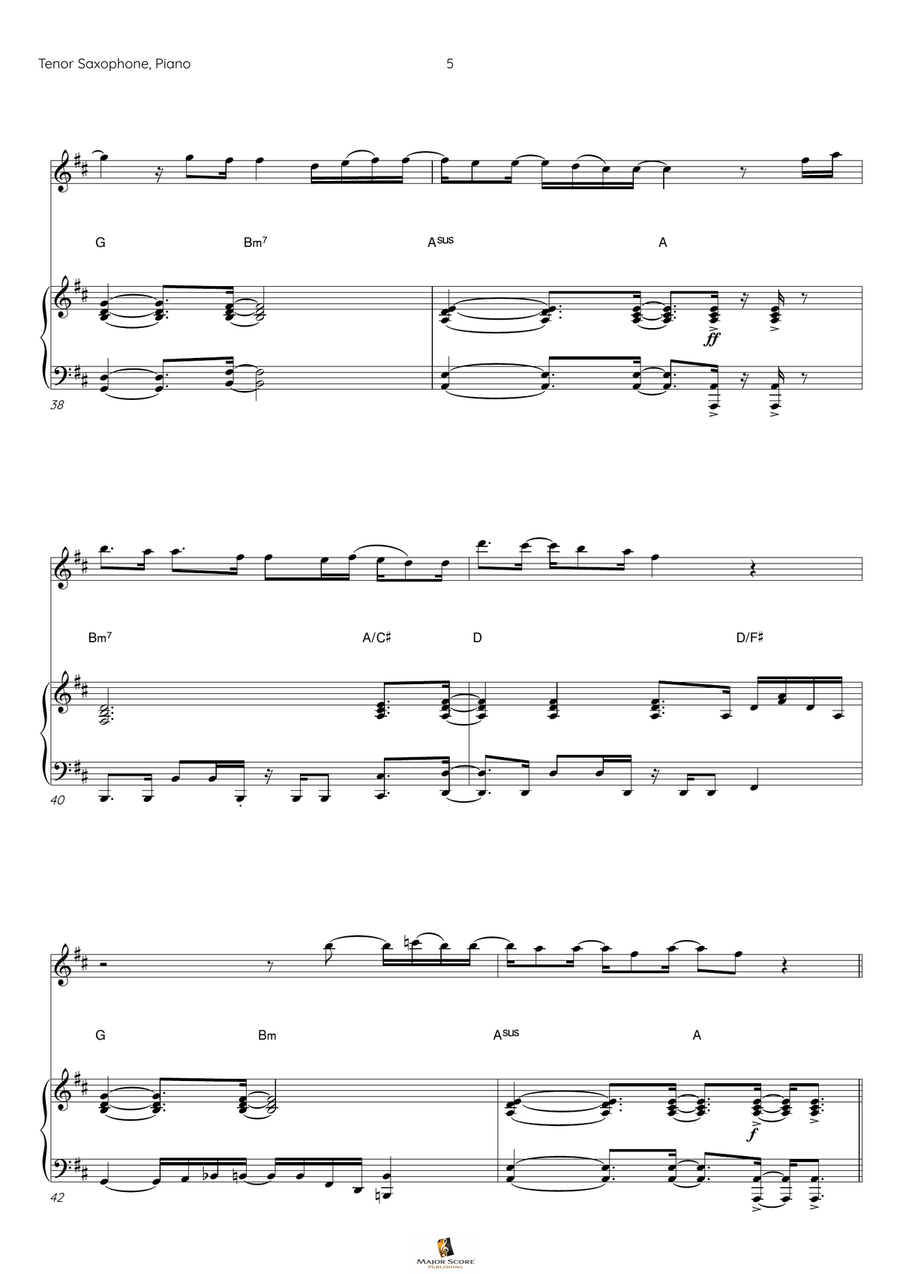 This Is Me Tenor Saxophone scores gallery preview page 6
