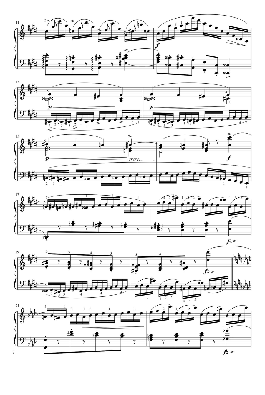 Torrent Op.10 No.4 - Fryderyk Franciszek Chopin Piano Solo scores gallery preview page 2