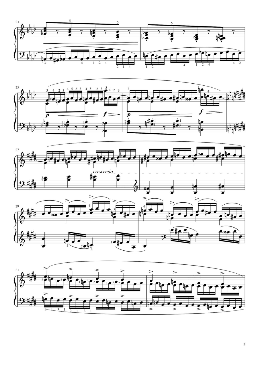 Torrent Op.10 No.4 - Fryderyk Franciszek Chopin Piano Solo scores gallery preview page 3