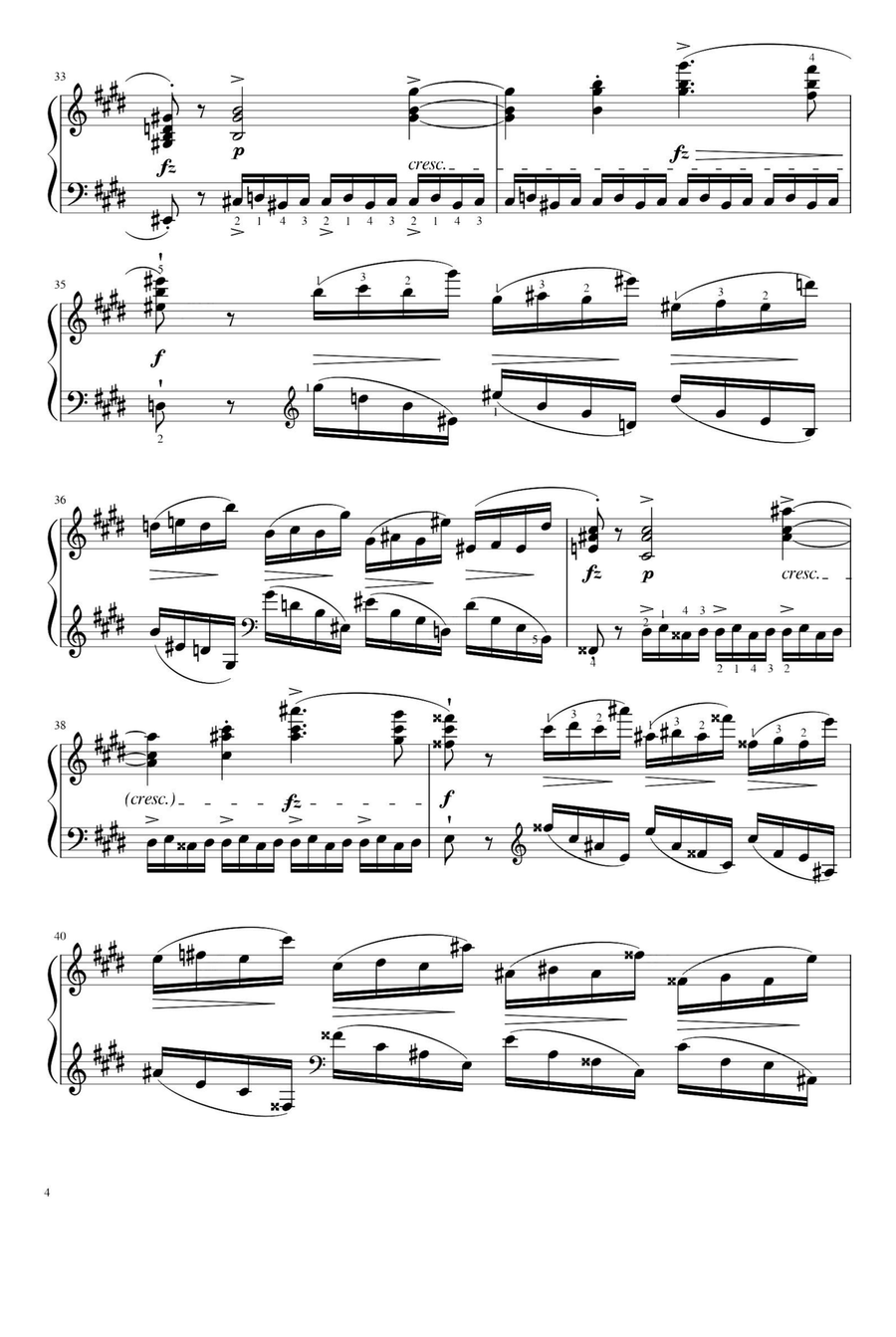 Torrent Op.10 No.4 - Fryderyk Franciszek Chopin Piano Solo scores gallery preview page 4