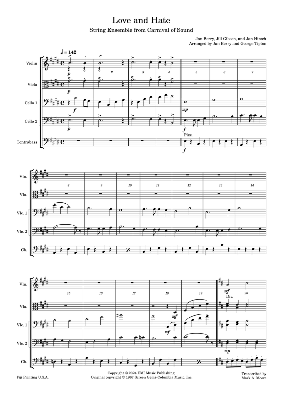 Love And Hate Cello scores gallery preview page 5