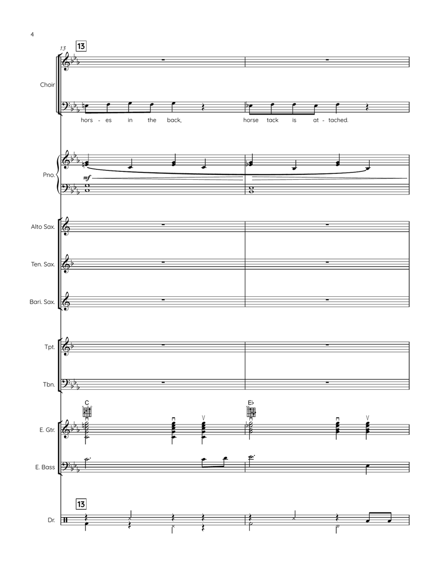 Old Town Road (Remix) Old Town Road (Remix) 3-Part scores gallery preview page 4