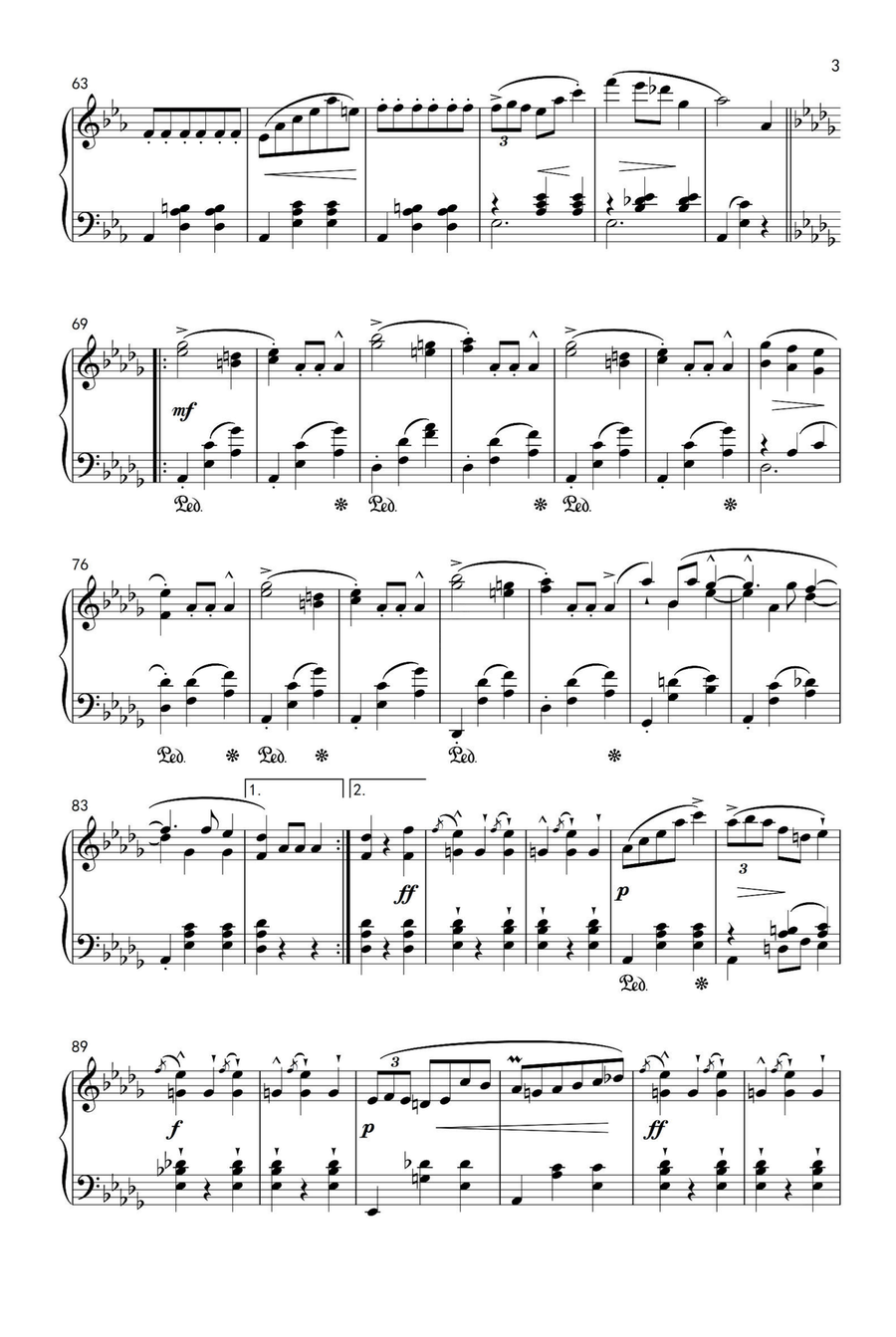 Grande Valse brillante Op18-No1 - Fryderyk Franciszek Chopin Piano Solo scores gallery preview page 3
