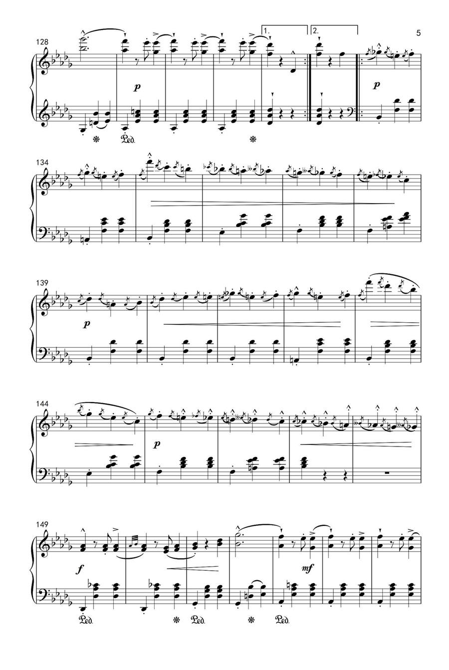 Grande Valse brillante Op18-No1 - Fryderyk Franciszek Chopin Piano Solo scores gallery preview page 5