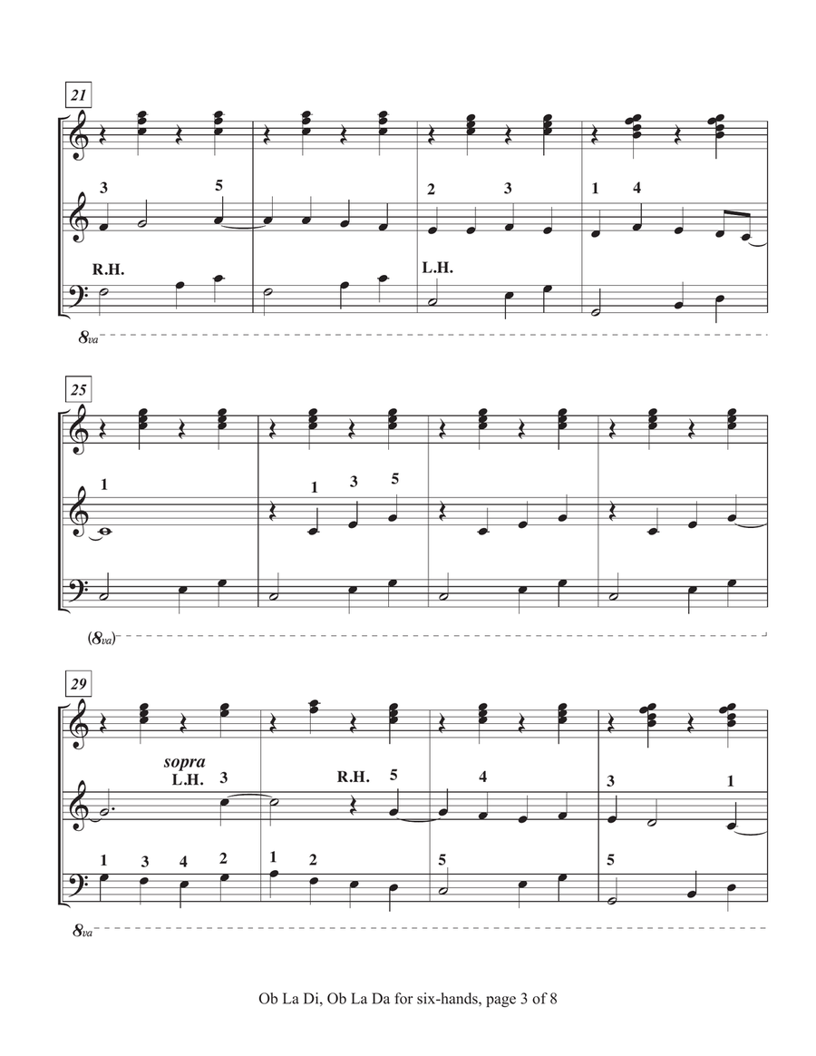 Ob-La-Di, Ob-La-Da Piano Method scores gallery preview page 4