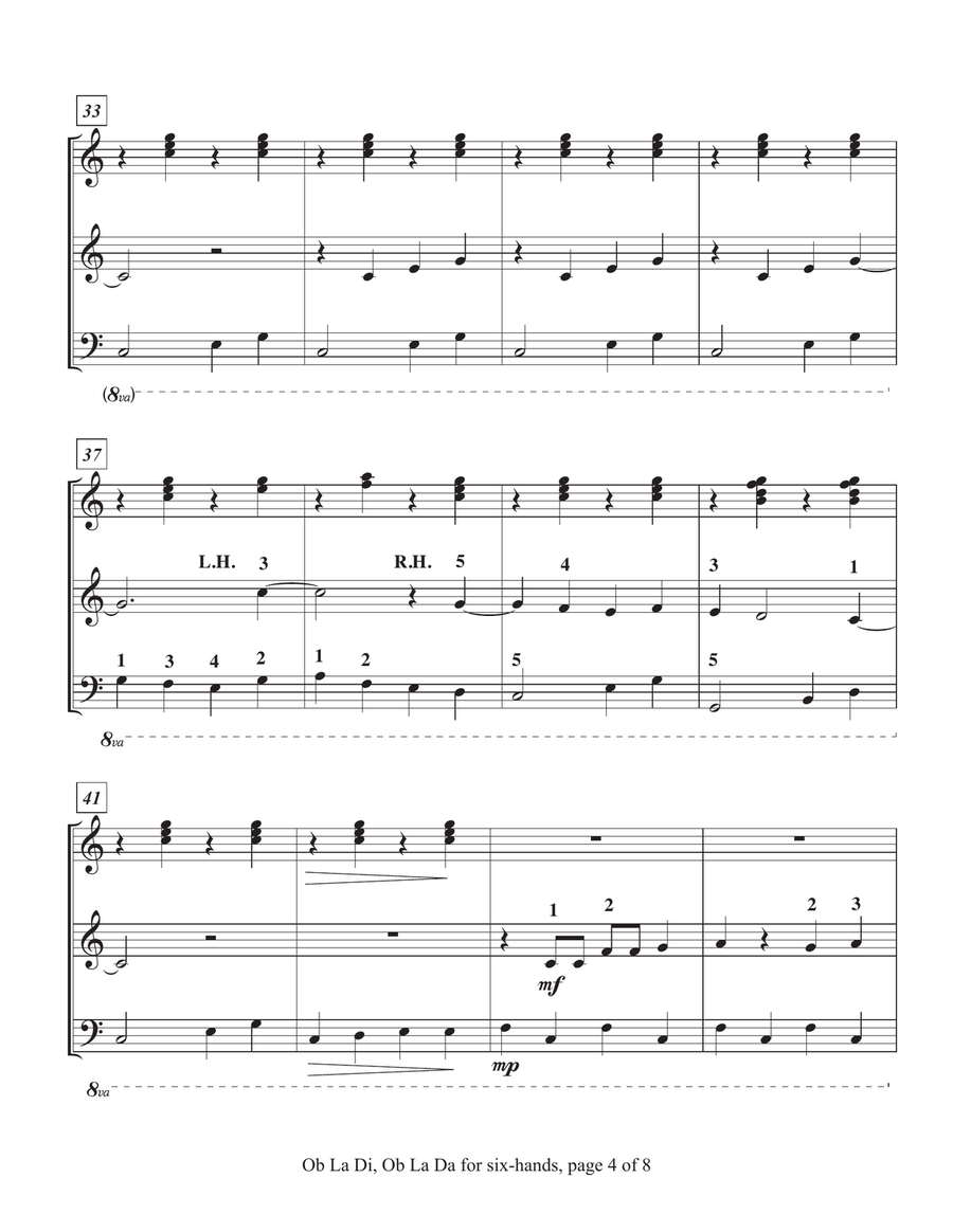 Ob-La-Di, Ob-La-Da Piano Method scores gallery preview page 5