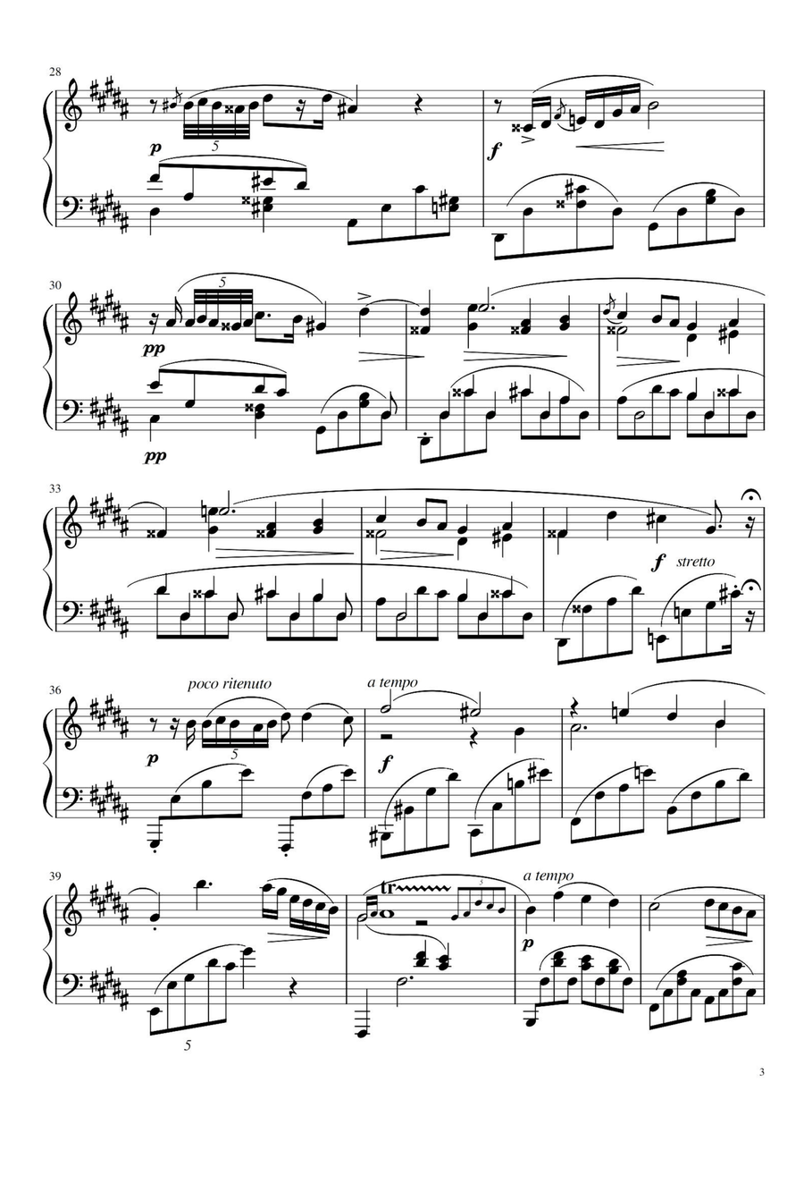 Nocturnes Op 32-No. 1 - Fryderyk Franciszek Chopin Piano Solo scores gallery preview page 3