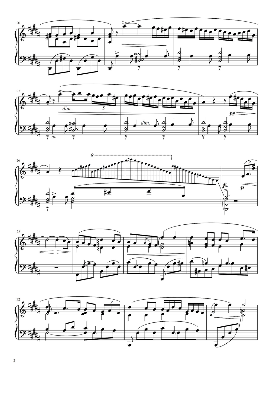Nocturnes Op. 62 No. 1 - Fryderyk Franciszek Chopin Piano Solo scores gallery preview page 2