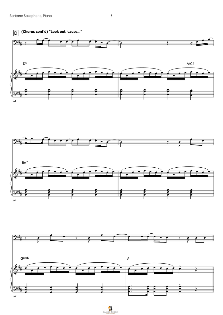 This Is Me Baritone Saxophone scores gallery preview page 4