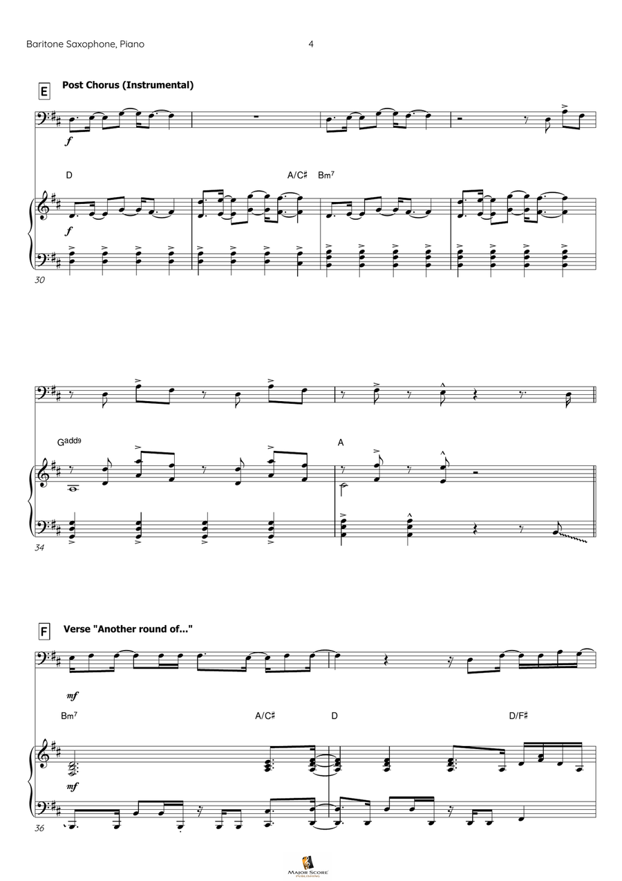 This Is Me Baritone Saxophone scores gallery preview page 5