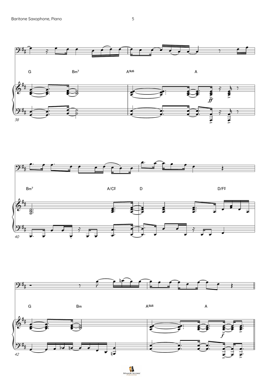 This Is Me Baritone Saxophone scores gallery preview page 6