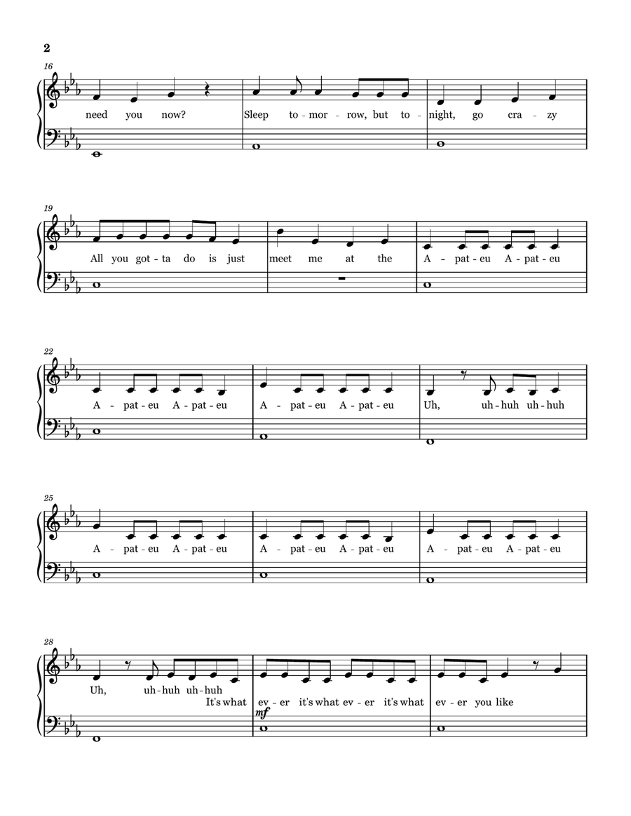 Apt. Piano, Vocal scores gallery preview page 2