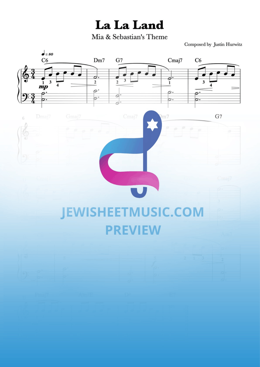La La Land Mia & Sebastian's Theme. Easy piano Easy Piano scores gallery preview page 1