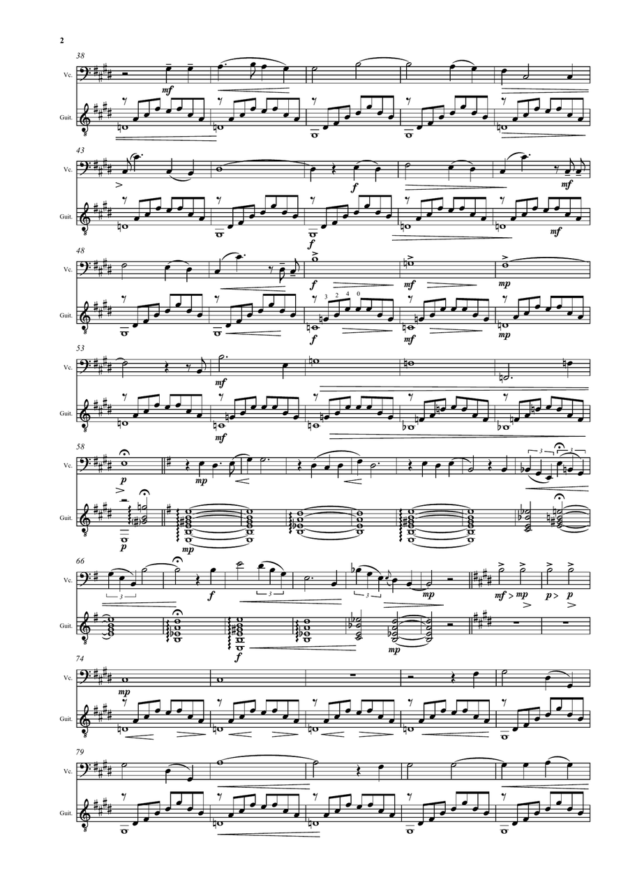 The finding of Saint Anthony for cello and guitar String Duet scores gallery preview page 2