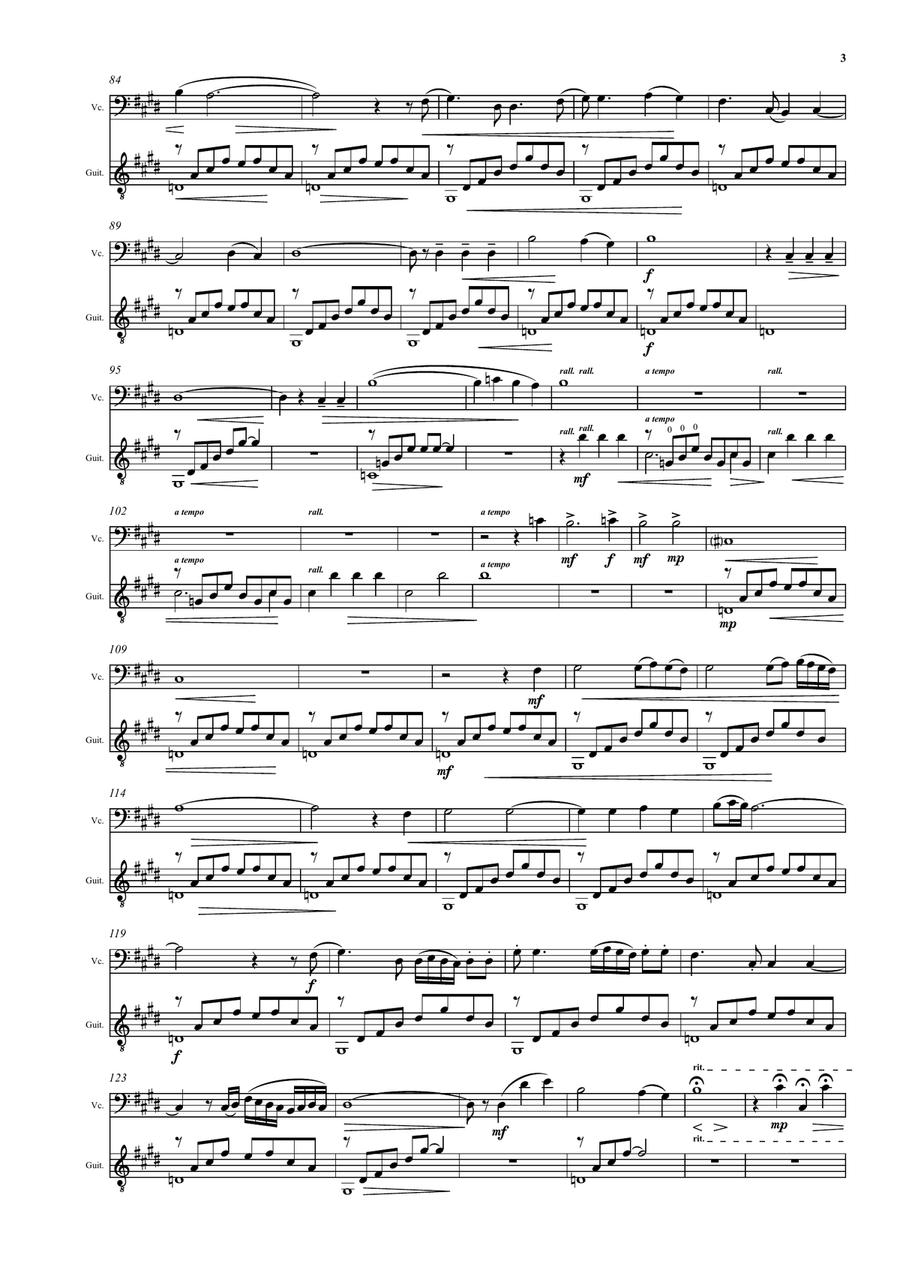 The finding of Saint Anthony for cello and guitar String Duet scores gallery preview page 3