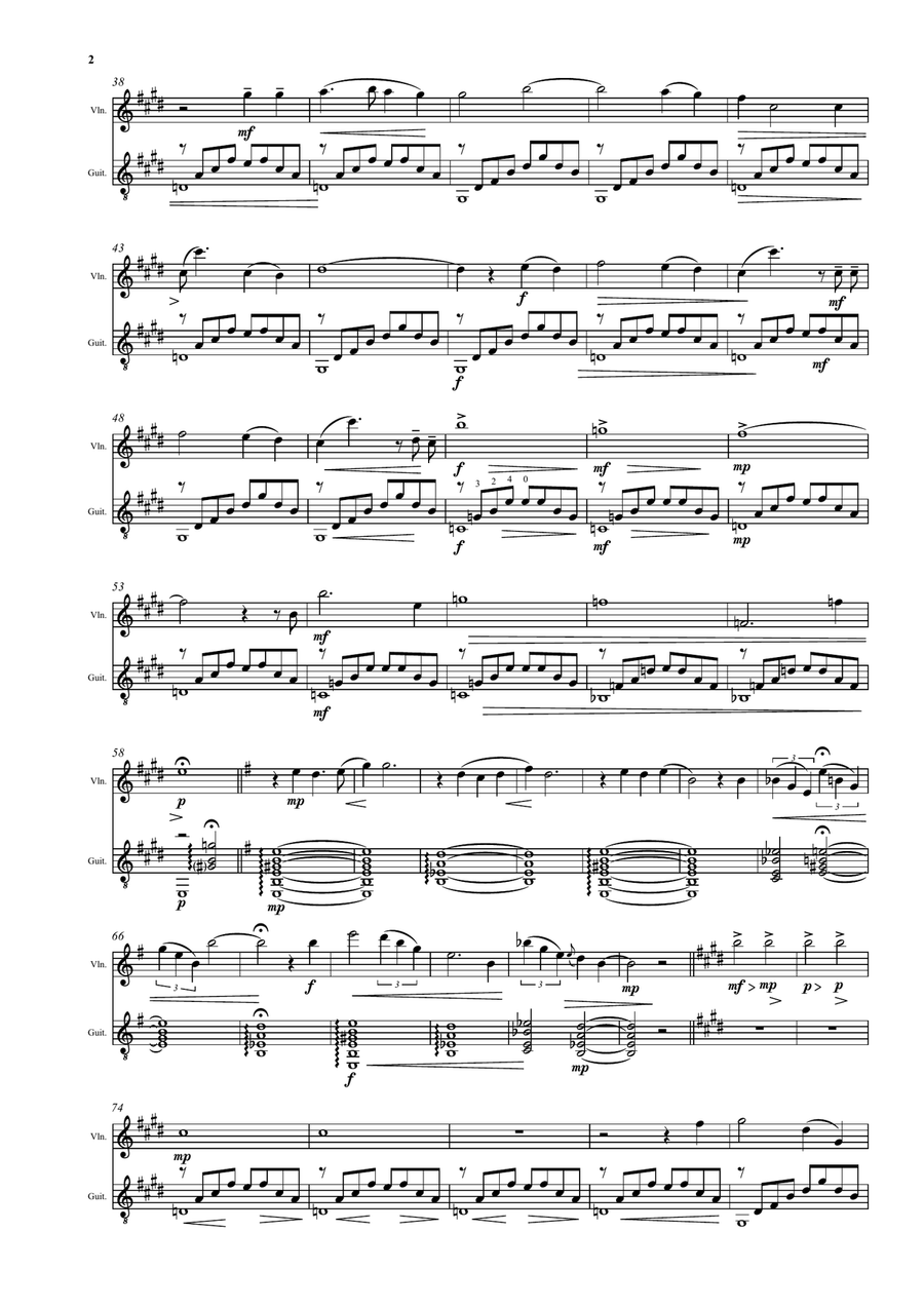 The finding of Saint Anthony for violin and guitar String Duet scores gallery preview page 2