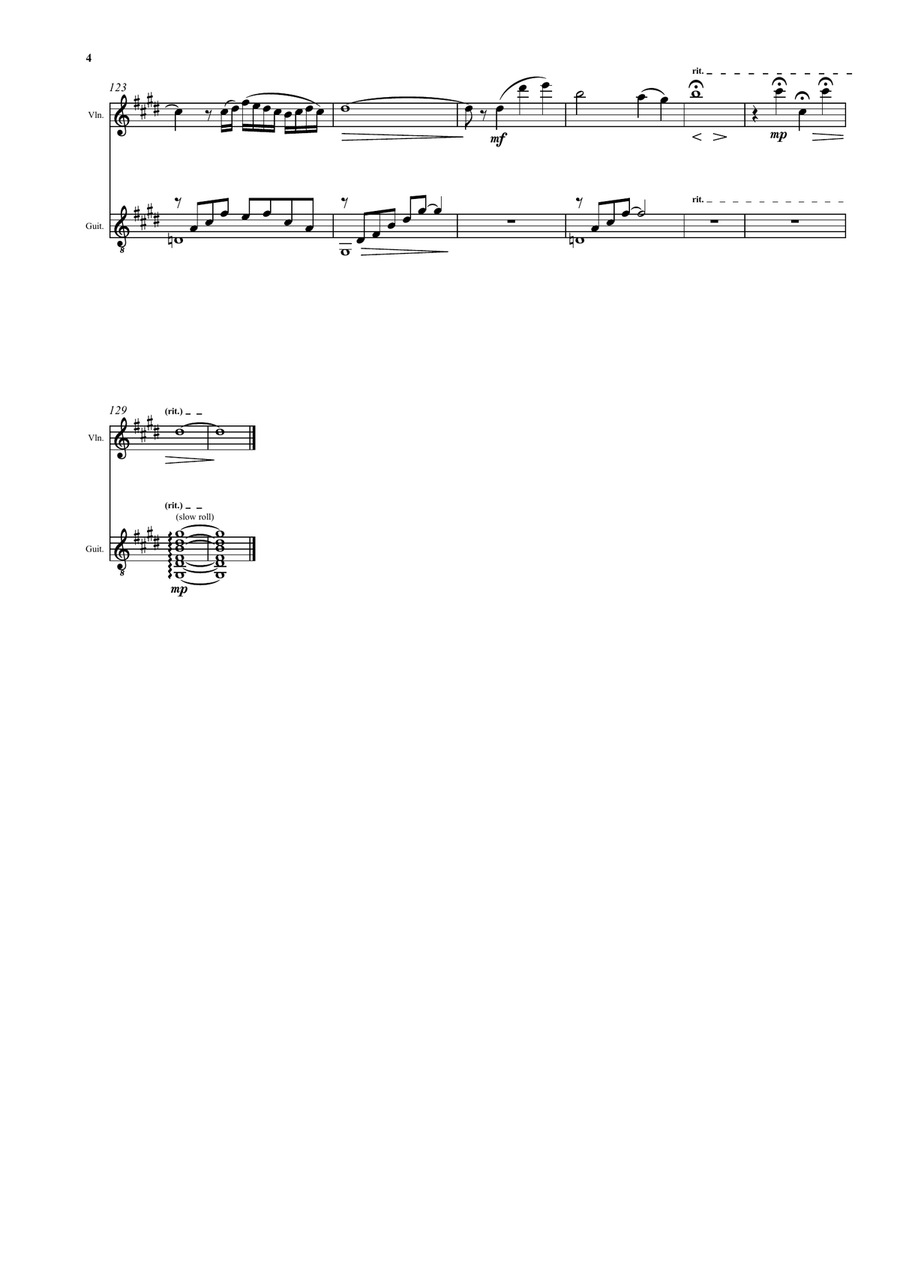 The finding of Saint Anthony for violin and guitar String Duet scores gallery preview page 4