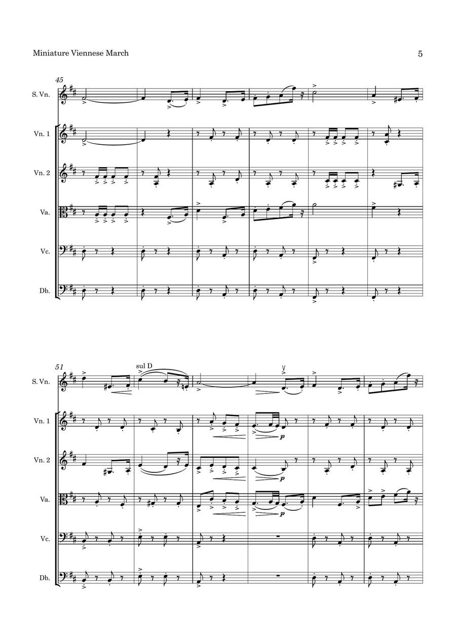 Kreisler Miniature Viennese March for Violin and String Orchestra String Orchestra scores gallery preview page 6