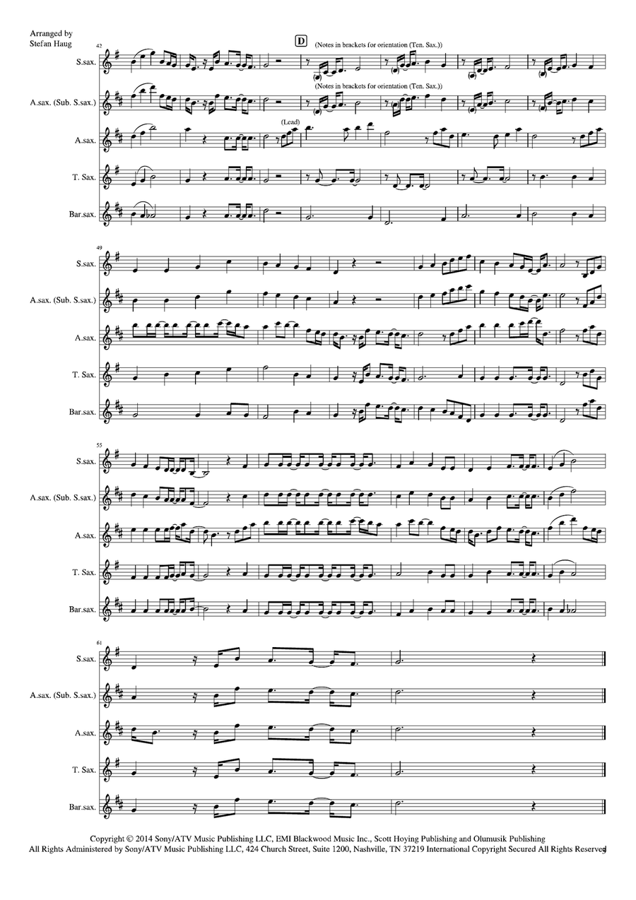 That's Christmas To Me That's Christmas To Me Saxophone Quartet scores gallery preview page 4