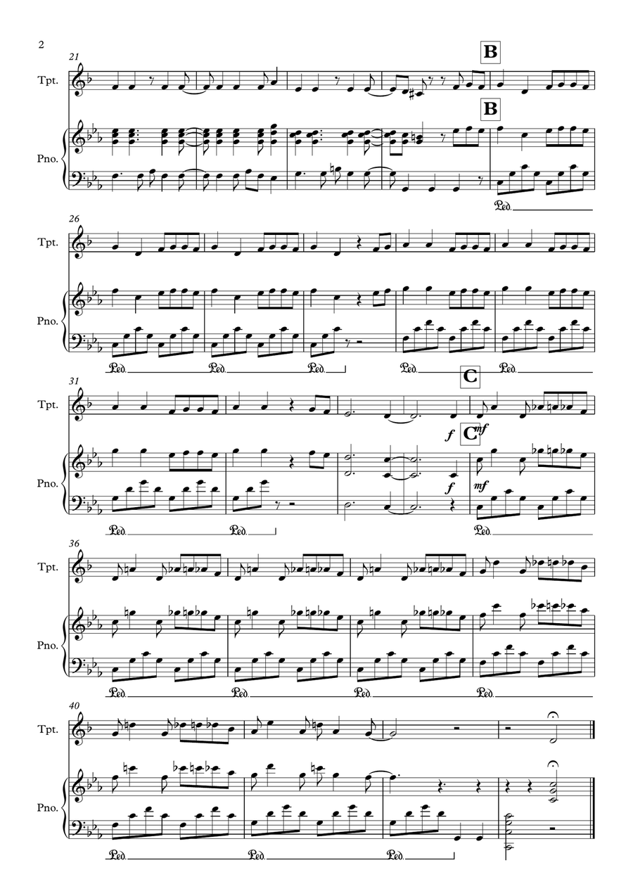 Bad Guy Bad Guy Trumpet Solo scores gallery preview page 2
