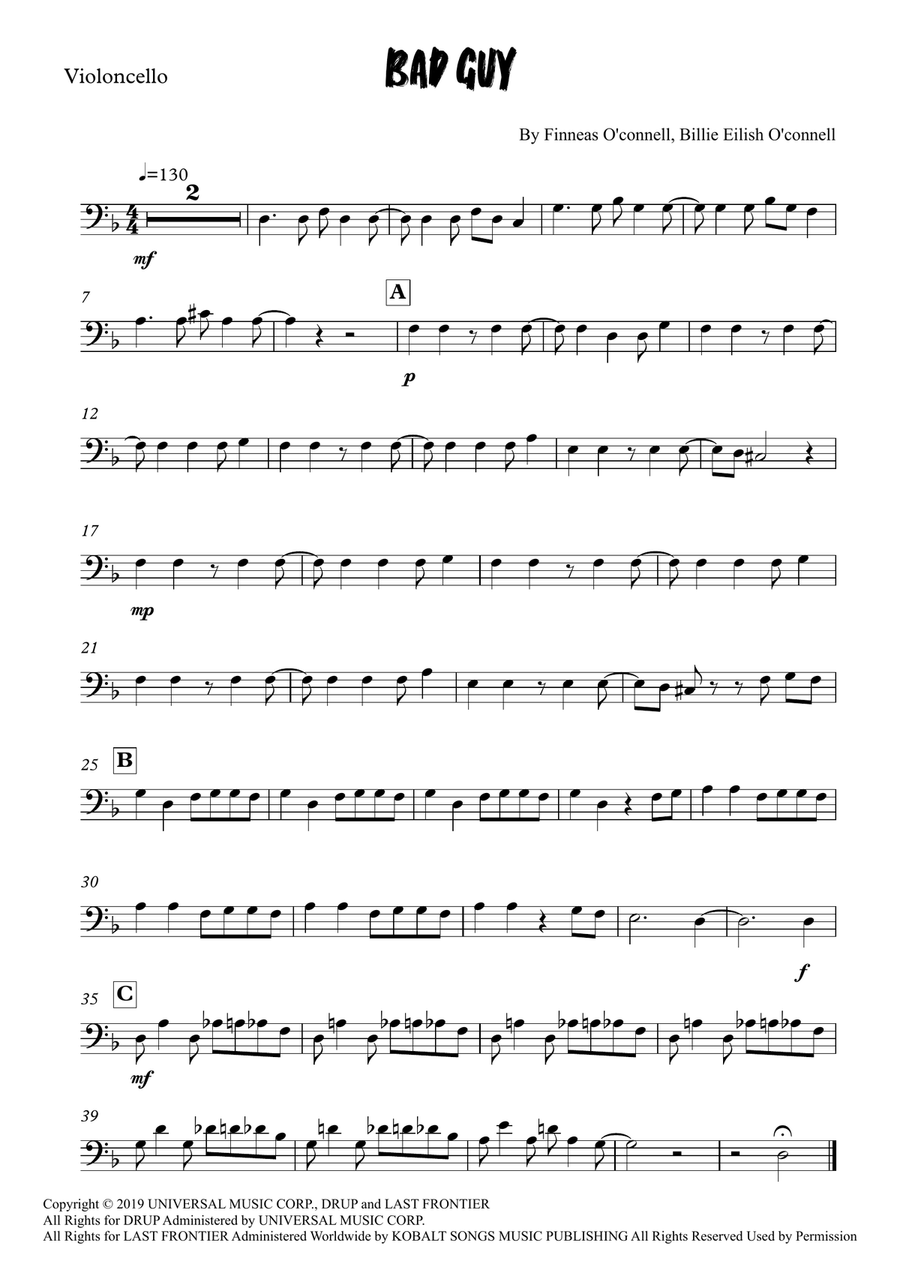 Bad Guy Bad Guy Piano scores gallery preview page 3