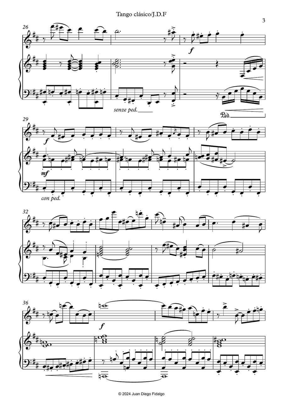 Tango Clásico Tango Clásico Flute Solo scores gallery preview page 3