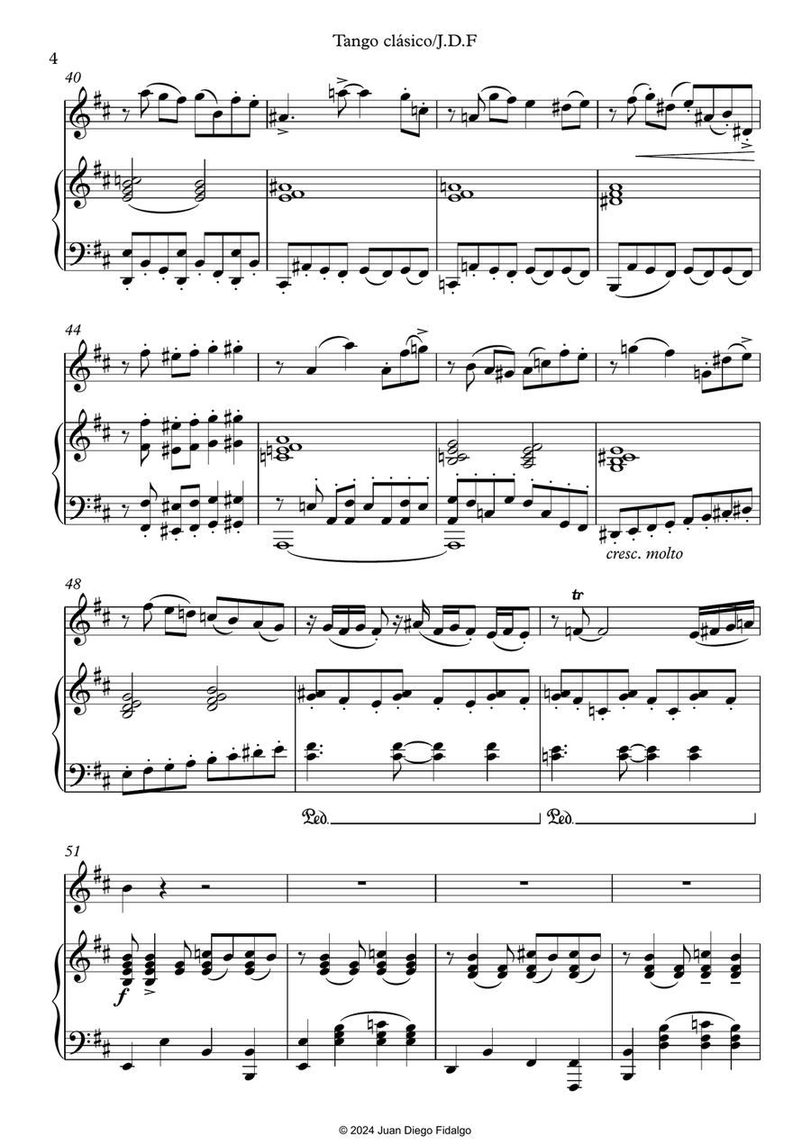 Tango Clásico Tango Clásico Flute Solo scores gallery preview page 4