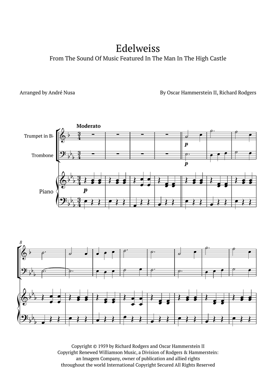 Edelweiss Brass Duet scores gallery preview page 1