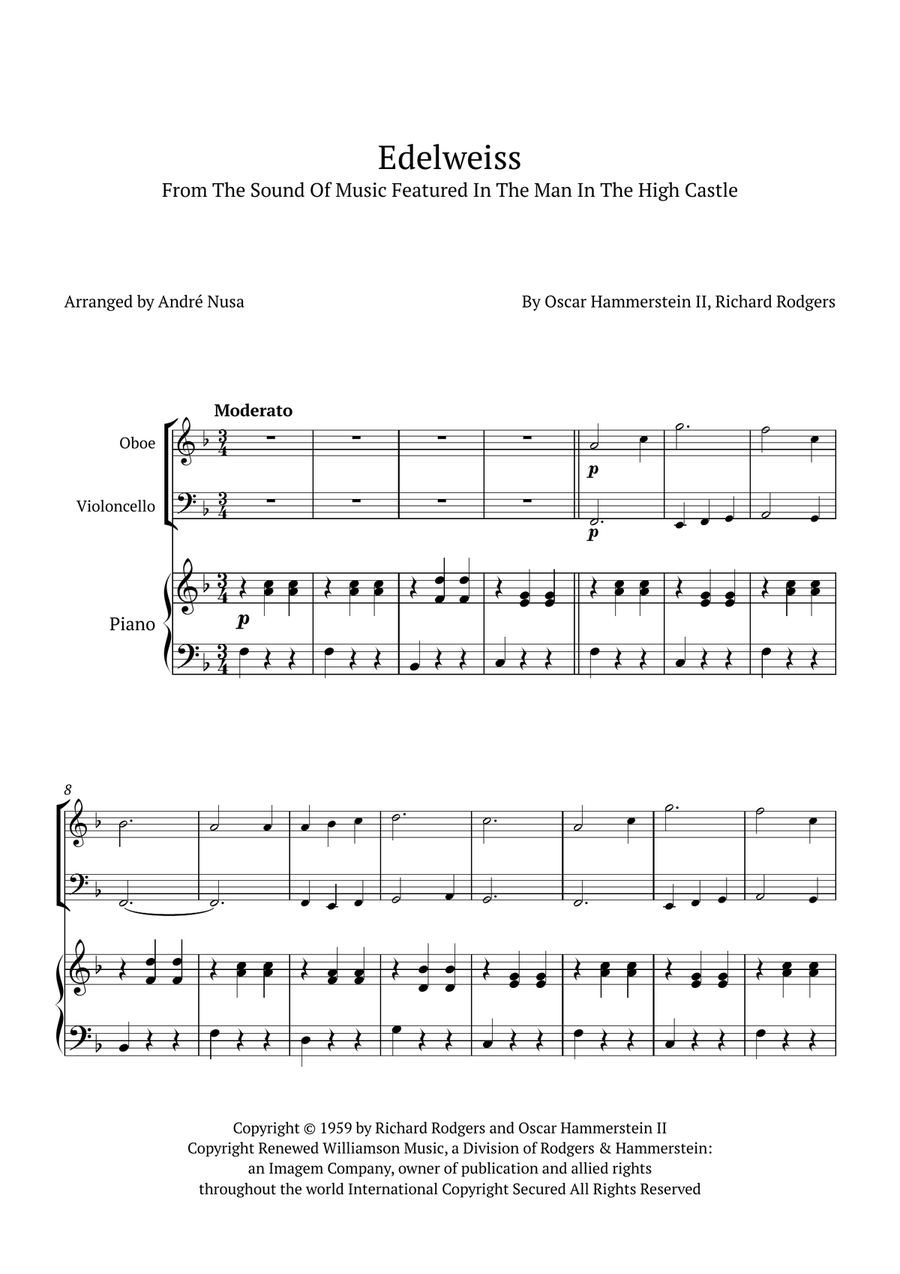 Edelweiss Oboe scores gallery preview page 1