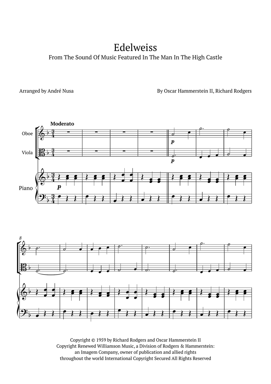 Edelweiss Oboe scores gallery preview page 1