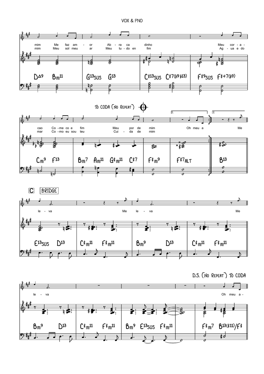 Anjo De Mim Anjo De Mim Piano scores gallery preview page 2