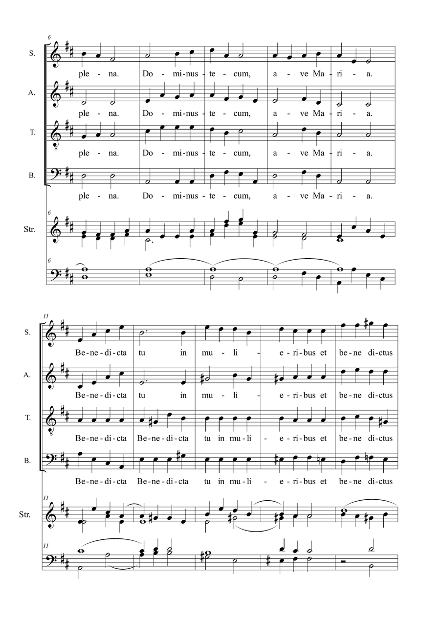 AVE MARIA - Tagliabue. S.Vigilio di Marebbe with the ORGAN plying the Mozart's Ave Verum 4-Part scores gallery preview page 3