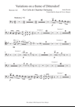 Variations of a Theme of Dittersdorf for Cello and Chamber Orchestra