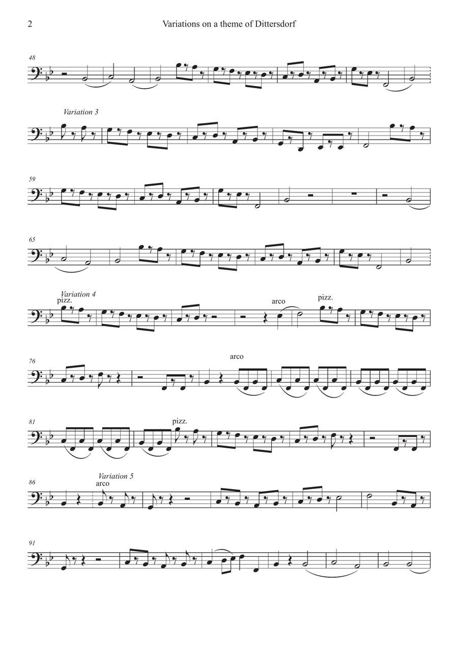 Variations of a Theme of Dittersdorf for Cello and Chamber Orchestra Chamber Orchestra scores gallery preview page 4