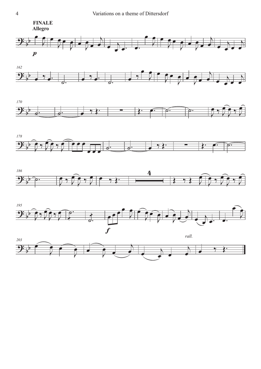 Variations of a Theme of Dittersdorf for Cello and Chamber Orchestra Chamber Orchestra scores gallery preview page 6