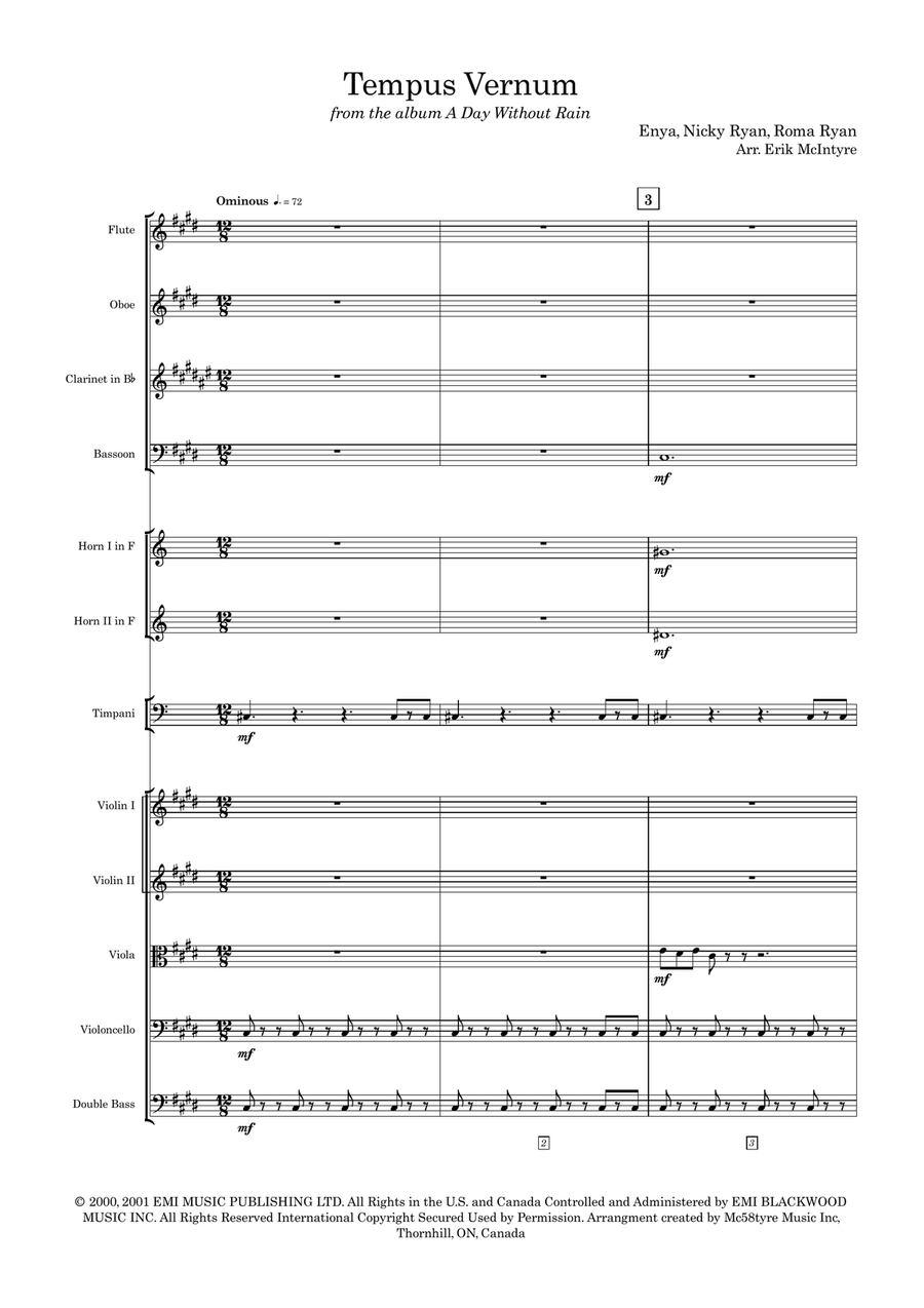 Tempus Vernum Large Ensemble scores gallery preview page 2