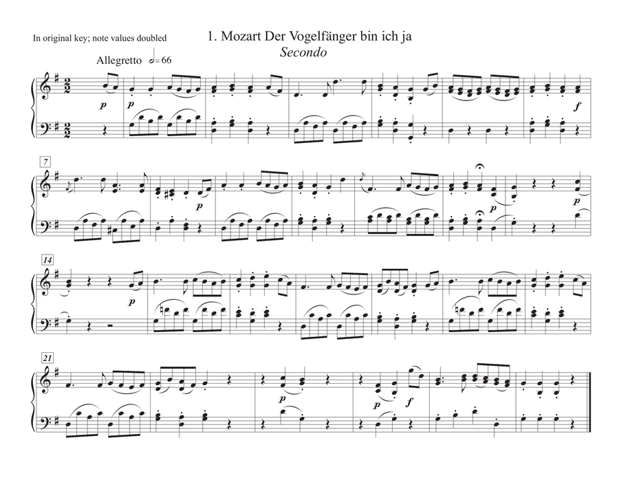 Twelve Great Classical Melodies from Mozart to Tchaikovsky, arranged for piano four-hands Piano Method scores gallery preview page 4