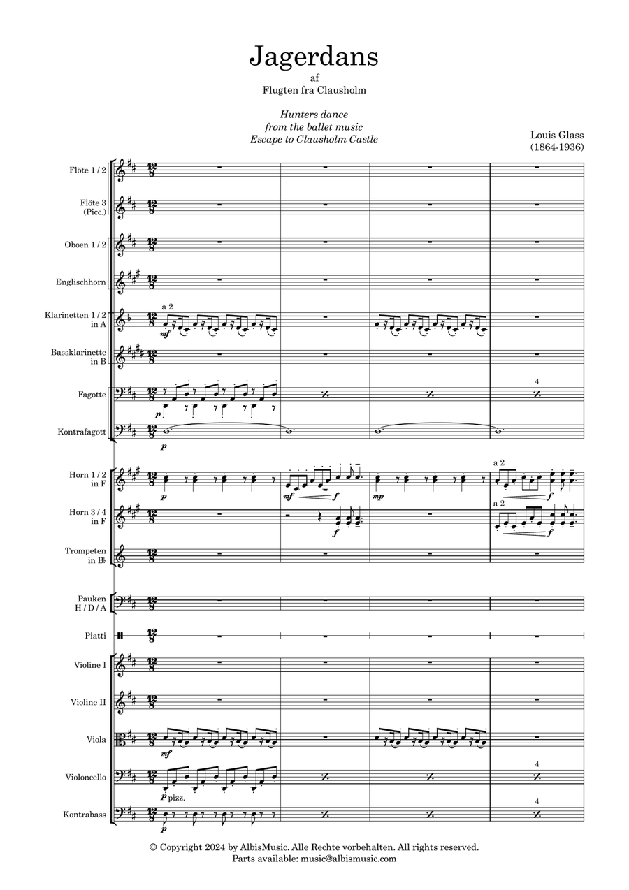 Hunters dance (Jagerdans) - Score Only Full Orchestra scores gallery preview page 1