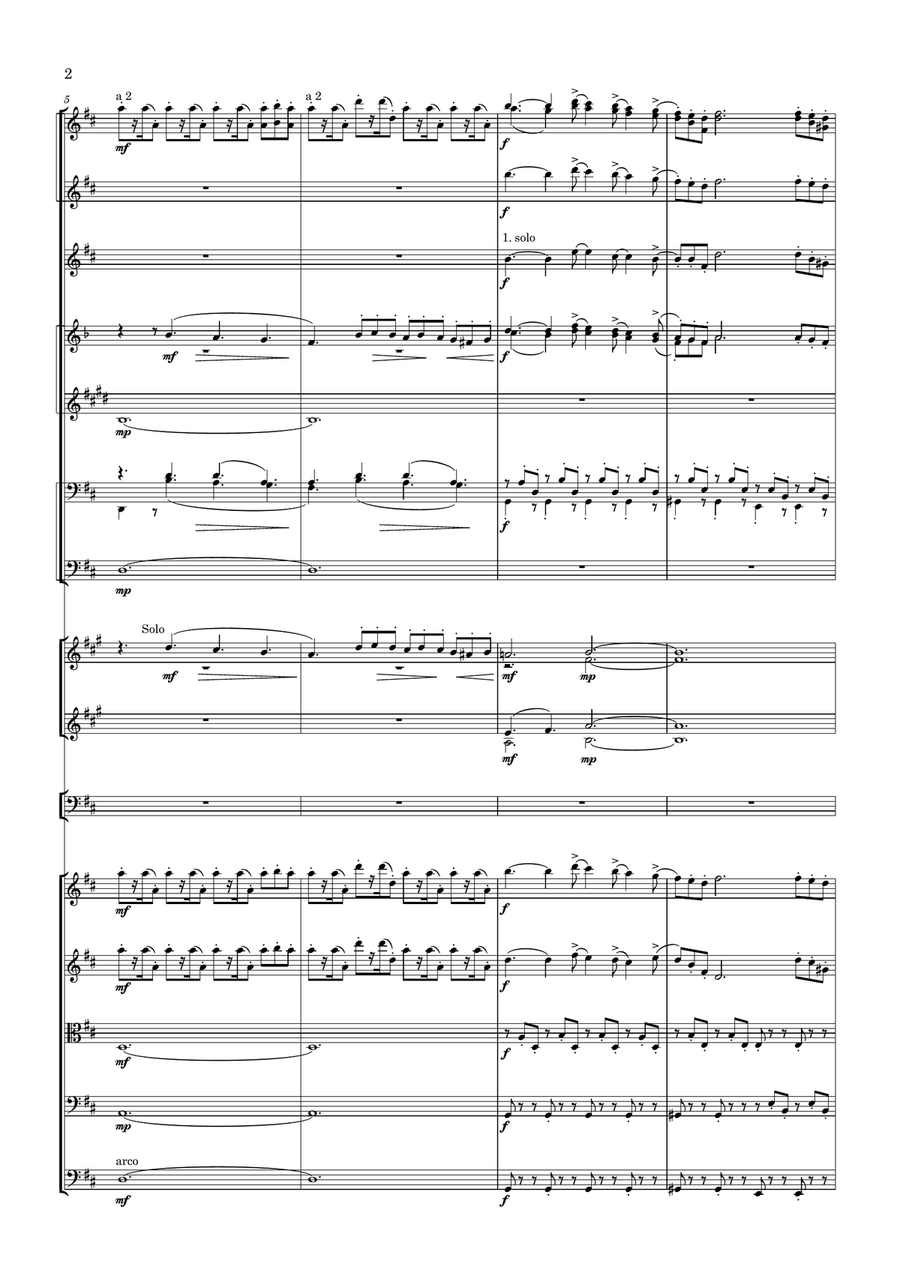 Hunters dance (Jagerdans) - Score Only Full Orchestra scores gallery preview page 2