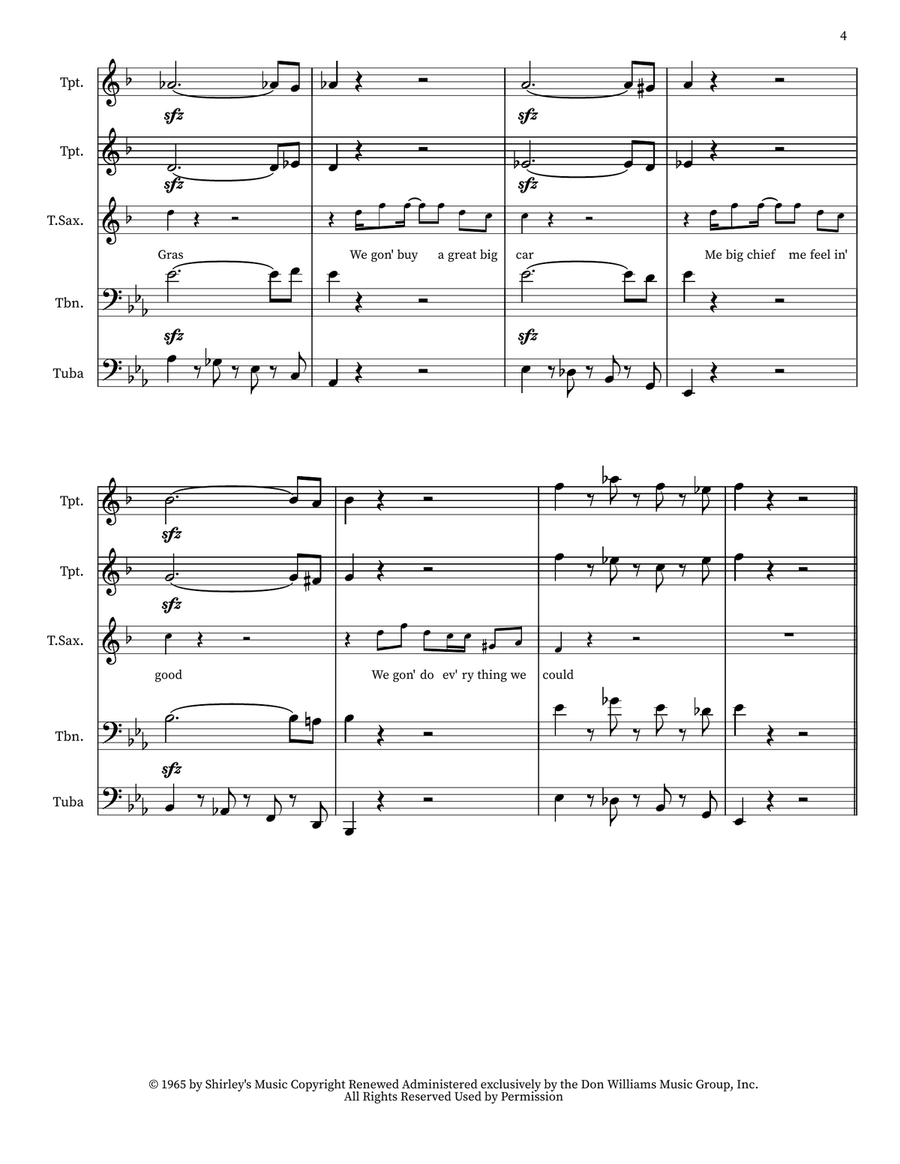 Big Chief Big Chief Small Ensemble scores gallery preview page 4