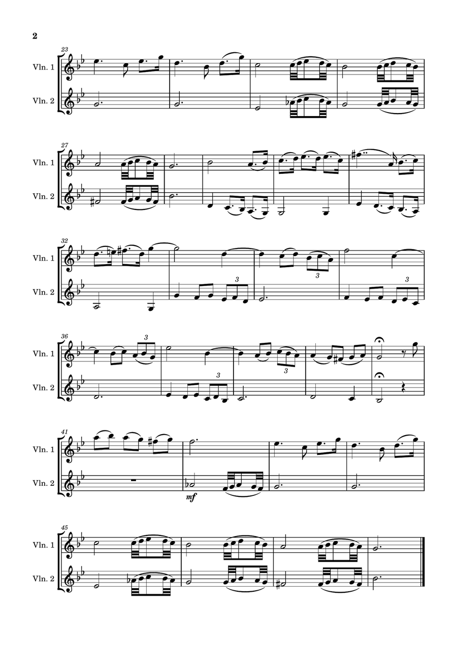 Adagio String Duet scores gallery preview page 2