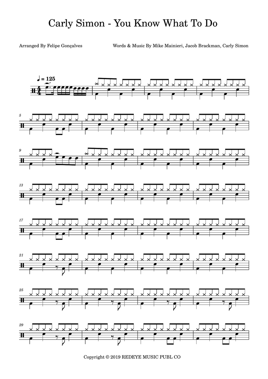 You Know What To Do You Know What To Do Drum Set scores gallery preview page 1