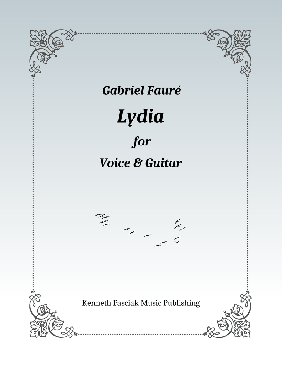 Lydia (for Voice & Guitar) Acoustic Guitar scores gallery preview page 1