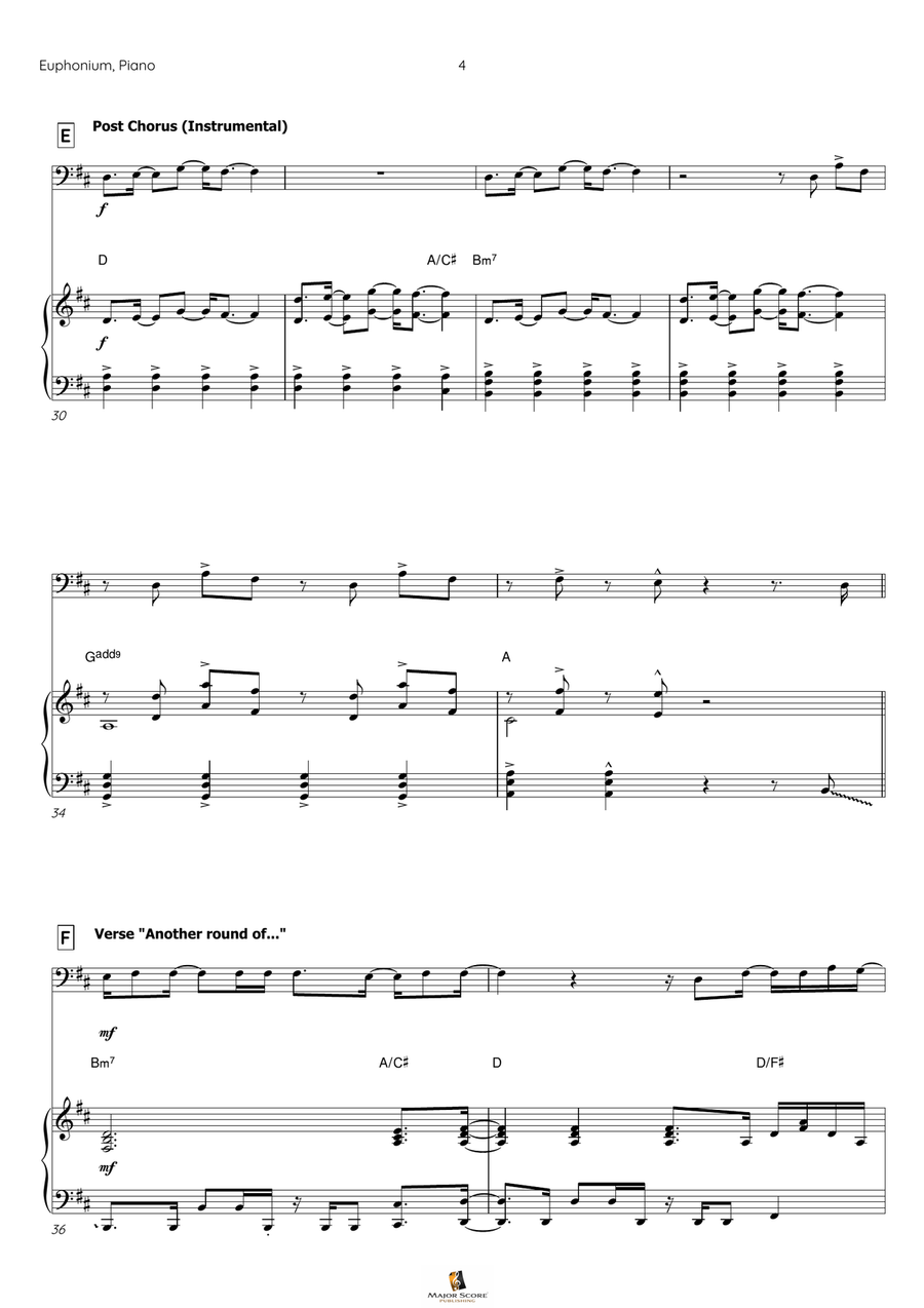 This Is Me Euphonium scores gallery preview page 5
