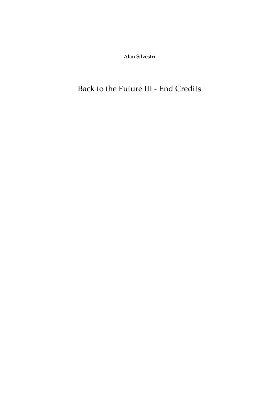 Back To The Future Part III Concert Band scores gallery preview page 1