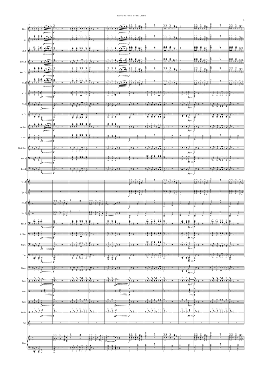 Back To The Future Part III Concert Band scores gallery preview page 3