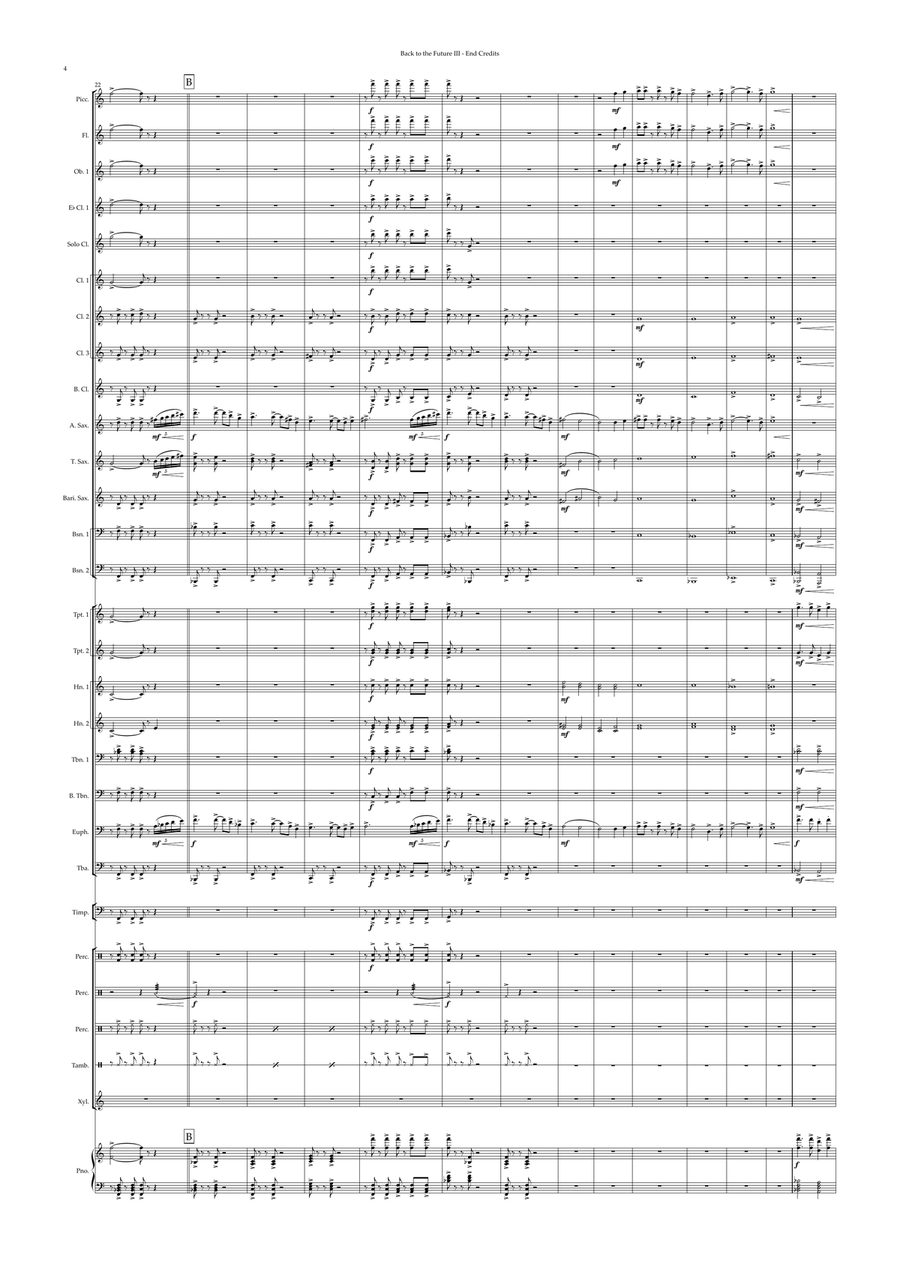 Back To The Future Part III Concert Band scores gallery preview page 4