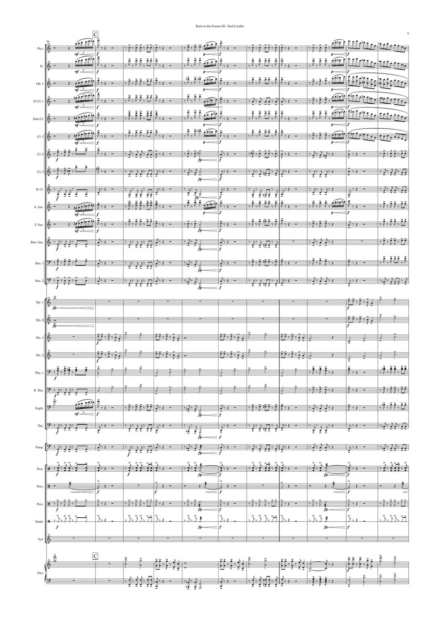 Back To The Future Part III Concert Band scores gallery preview page 5